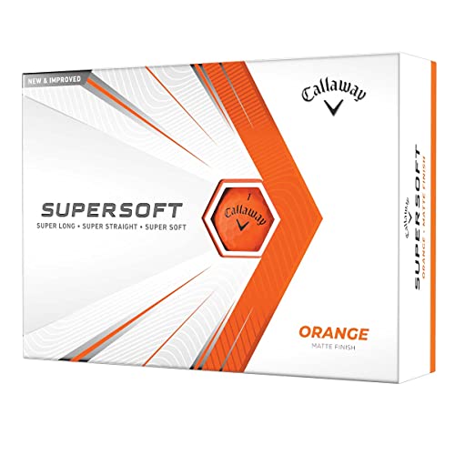 Callaway Golf Supersoft Golf Balls (2021 Version, Orange), (Pack of 12)