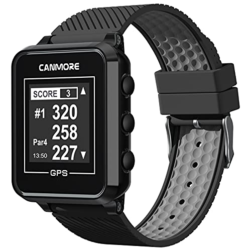 CANMORE TW353 Golf GPS Watch for Men and Women, High Contrast LCD Display, Free Update Over 40,000 Preloaded Courses Worldwide, Lightweight Essential Golf Accessory for Golfers, Black