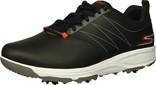 Skechers mens Torque Waterproof Golf Shoe, Black/Red, 10.5 US