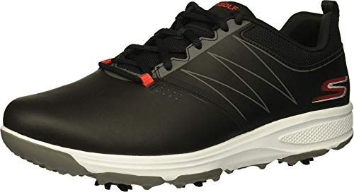 Skechers GO GOLF mens Torque Golf Shoe, Black/Red, 12 US