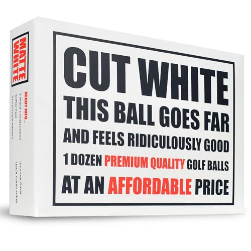 Cut Golf Matte White Golf Balls (1 Dozen)