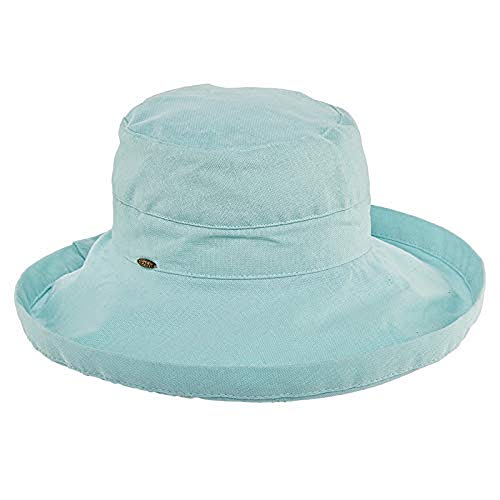 Scala Women's Cotton Hat with Inner Drawstring and Upf 50+ Rating