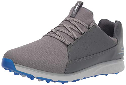 Skechers Men's GO Mojo Waterproof Golf Shoe, Charcoal/Blue Textile, 11 W US