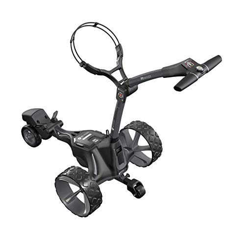 Motocaddy M7 Remote Electric Golf Caddy - Electric Golf Push Cart with Remote, All-Terrain Ready, Automatic Downhill Control, and Long-Lasting Battery - Accessories Included (Black)