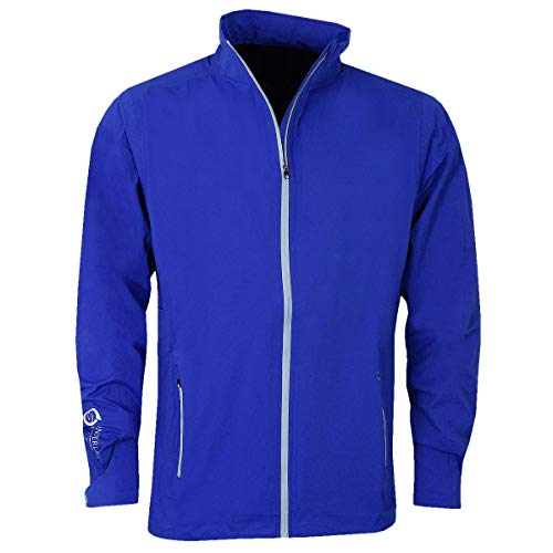 Sunderland Mens SUNMR47 Whisperdry Lightweight Waterproof Golf Jacket Electric Blue/Silver L