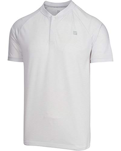 Three Sixty Six Collarless Golf Shirts for Men - Men’s Casual Dry Fit Short Sleeve Polo, Lightweight and Breathable