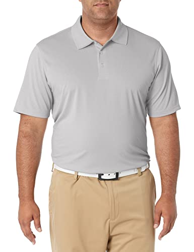 Amazon Essentials Men's Regular-Fit Quick-Dry Golf Polo Shirt (Available in Big & Tall), Light Grey Heather, X-Large