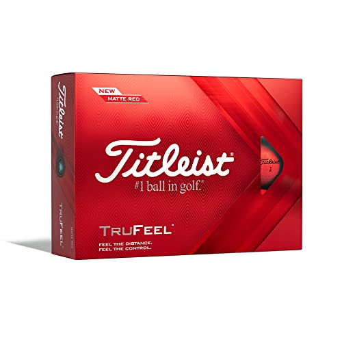 Titleist TruFeel Golf Balls, Matte Red (One Dozen)