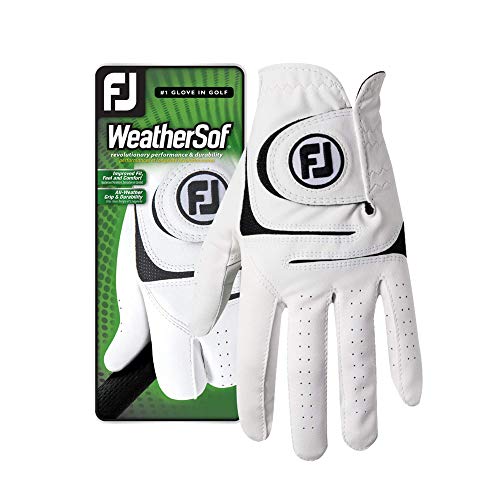 FootJoy Men's WeatherSof Prior Generation Golf Glove White Cadet Small, Worn on Left Hand