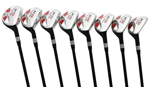 Majek Senior Mens Golf All Hybrid Complete Full Set which Includes #3 4 5 6 7 8 9 PW Senior Flex with Senior Midsize K5s Design High Traction Tech Grips Right Handed Clubs