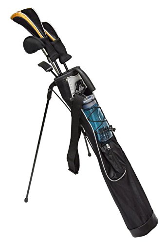 JEF WORLD OF GOLF JR1256 Pitch & Putt Sunday Bag with Stand & Handle, Black