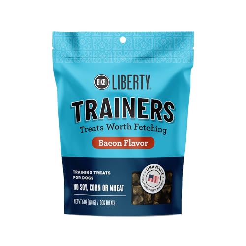 BIXBI Trainers All-Natural Grain-Free Dog Training Treats, Bacon, 6 oz