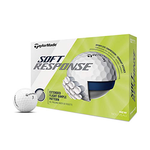 TaylorMade Soft Response Golf Ball, White, Dozen , Large