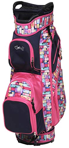 Glove It Women’s Golf Bag, Lightweight Golf Cart Bag for Ladies with 14 Golf Club Holders, Putter Well & 9 Easy-Access Pockets, Tile Fusion