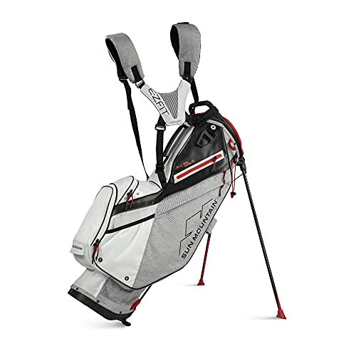 Sun Mountain Mens 2022 4.5LS 14-Way Stand Bag Gray-White-Red