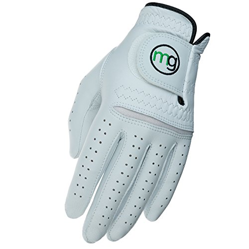 MG Golf Glove Mens Left (RH Golfer) DynaGrip Elite All-Cabretta Leather (Medium-Large Cadet Size)