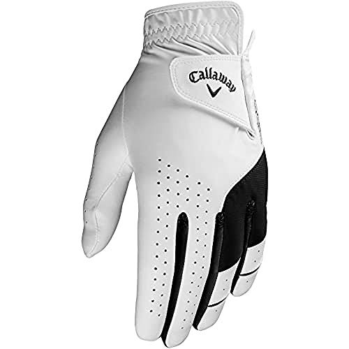 Callaway Golf Men's Weather Spann Golf Glove(White, Single, Large, Prior Gen Model , Standard, Worn on Right Hand)
