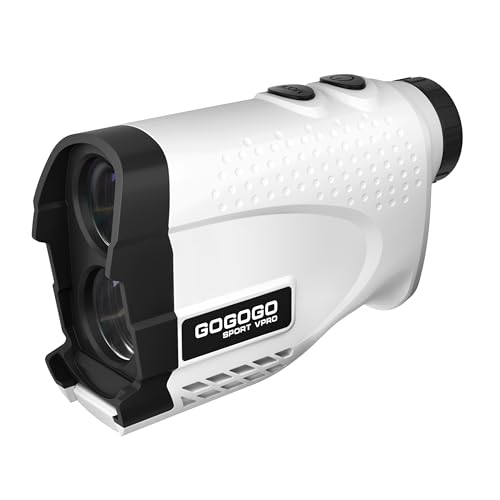 Gogogo Sport Vpro Laser Rangefinder for Golf & Hunting Range Finder 1200 Yard Distance Measuring with High-Precision Flag Pole Locking Vibration Function Slope Mode Continuous Scan
