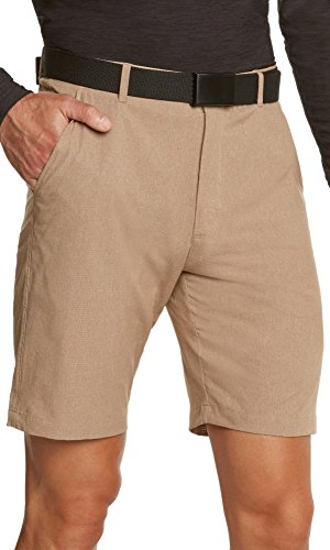 Mens Dry Fit Golf Shorts 10 in Inseam - Quick Dry Casual Chinos w/Elastic Waist