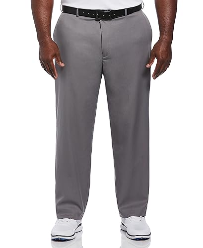 PGA TOUR Men's Flat Front Golf Pant with Expandable Waistband, Quiet Shade, 40W x 32L