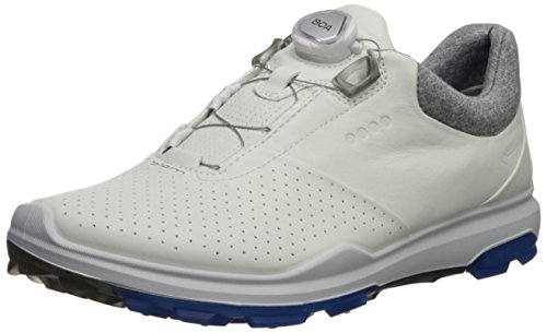 ECCO mens Biom Hybrid 3 Boa Gore-tex Golf Shoe, White/Dynasty Yak Leather, 12-12.5 US