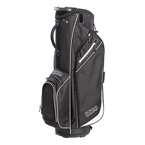 Izzo Golf Izzo Ultra-Lite Cart Golf Bag with Single Strap & Exclusive Features, Black