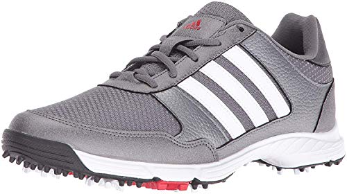 adidas Men's Tech Response Golf Shoe, Iron Metallic/White, 10.5 M US