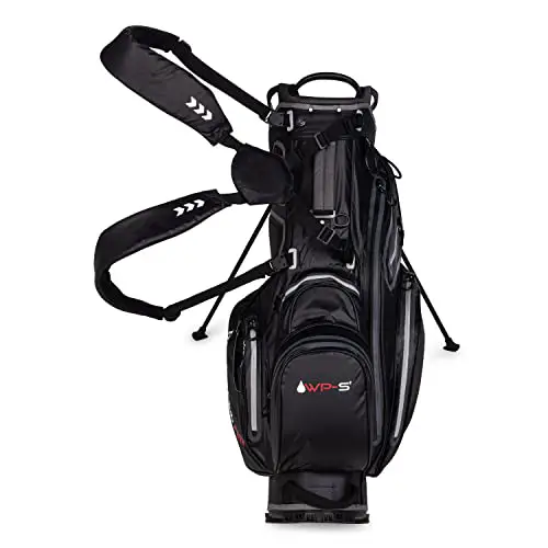 Founders Club WPS2 Waterproof Golf Stand Bag Ultra Dry for Rainy Days on The Golf Course Light Weight 14 Way Full Length Divider with Dual Padded Carry Strap (Red White Blue)