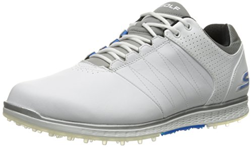 Skechers Performance Men's Go Golf Elite 2 Wide Golf Shoe,White/Gray/Blue,11 W US