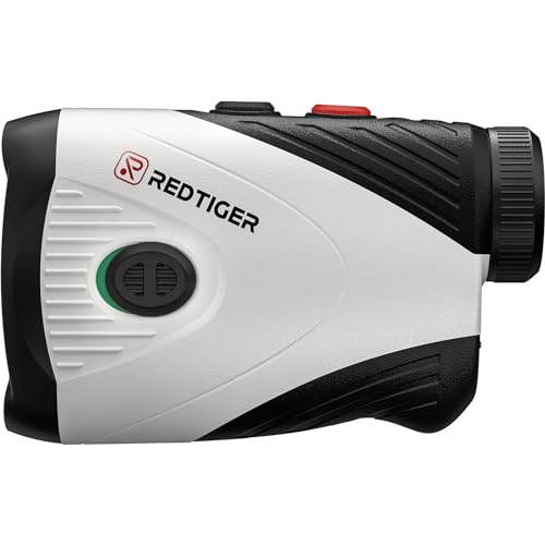 REDTIGER Golf Rangefinder with Slope, 1200 Yards Laser Range Finder Golfing, 7X Magnification, Flag Pole Locking Vibration, Rechargeable Range Finders with Magnet Stripe, GolfVue Series 1