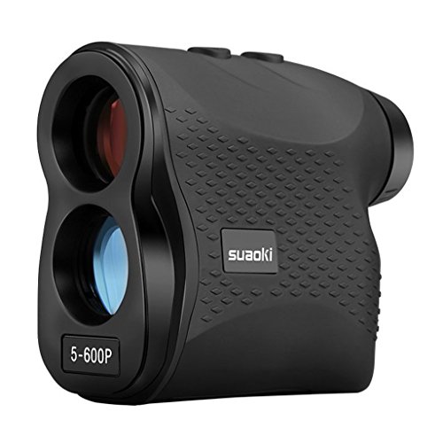 SUAOKI Golf Range Finder Laser Rangefinder 656 Yards/600 Meters with Flag-Lock, Fog, Distance, Speed Measurement, Black