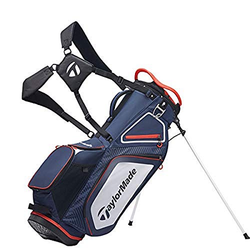 TaylorMade Stand 8.0 Bag, Navy/White/Red, Large