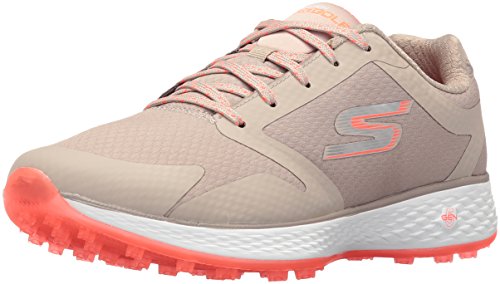 Skechers Performance Women's Go Golf Birdie Golf Shoe, NATURAL/Coral, 5.5 M US