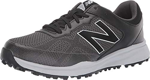 New Balance mens Breeze Breathable Spikeless Comfort Golf Shoe, Black/Grey, 10.5 Wide US