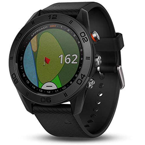 Garmin Approach S60, Premium GPS Golf Watch with Touchscreen Display and Full Color CourseView Mapping, Black w/ Silicone Band
