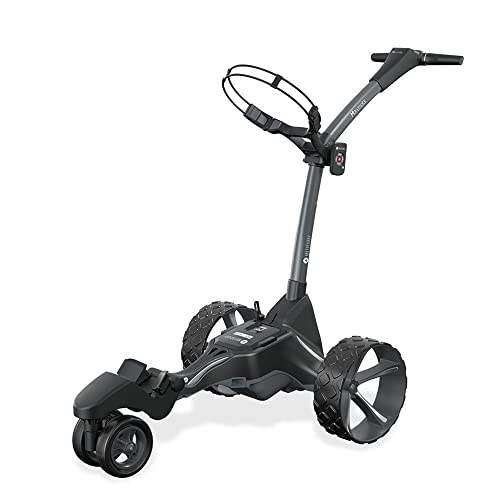 Motocaddy M7 Remote Electric Golf Caddy - Electric Golf Push Cart with Remote, All-Terrain Ready, Automatic Downhill Control, and Long-Lasting Battery - Accessories Included (Black)