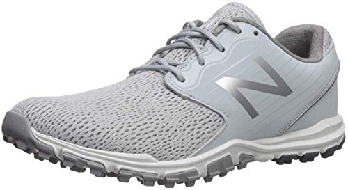 New Balance Women's Minimus SL Breathable Spikeless Comfort Golf Shoe, Light Grey, 6.5