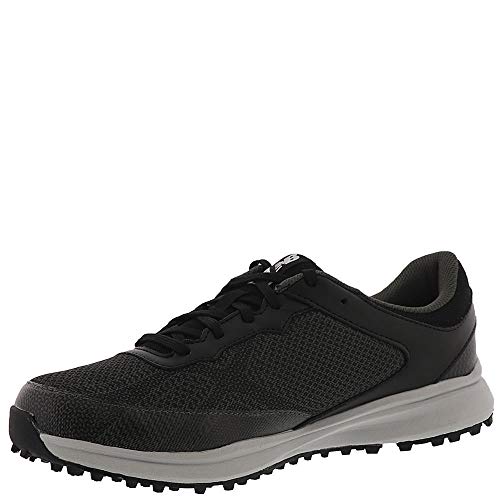 New Balance mens Breeze Breathable Spikeless Comfort Golf Shoe, Black/Grey, 10.5 Wide US