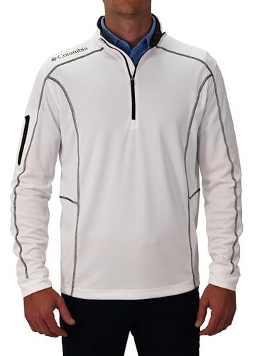 Columbia Omni-Wick Shotgun 1/4 Zip, White, X-Large