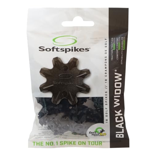 Softspikes Black Widow Classic Cleat Fast Twist 3.0, black, 18 Count