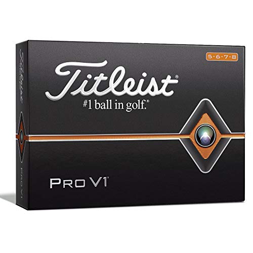Titleist Pro V1 Golf Balls, White, High Play Numbers (5-8), One Dozen