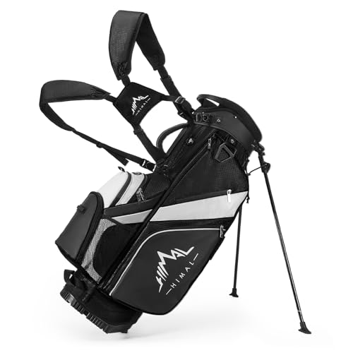 UNIHIMAL Golf Stand Bag with 4 Way Top Dividers, Golf Bags for Men Women, Lightweight Club Bags with Multiple Pockets, Dual Straps