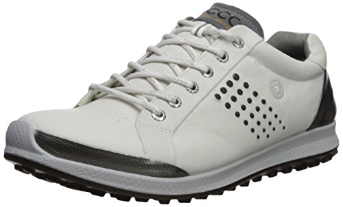 ECCO Men's Biom Hybrid 2 Hydromax Golf Shoe, White/Black, 9-9.5