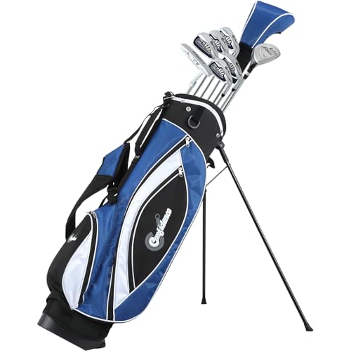 Confidence Golf Mens Power V3 Club Set and Stand Bag, Left Hand (10 Piece (Full Set), Left)