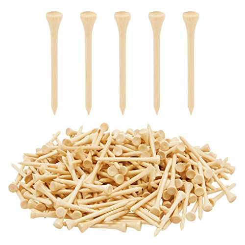Juvale 300 Pack Tall Wooden 2-3/4 Long Bamboo Golf Tees for Golfing Practice, Sports Tournaments (2.75 in)