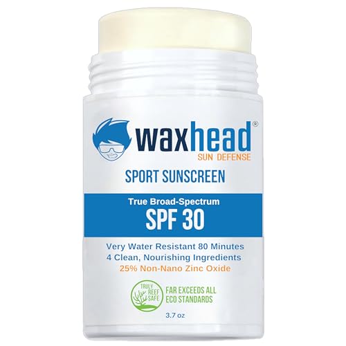 Waxhead Coral Reef Safe Sunscreen Stick - Zinc Oxide Sunscreen, Tattoo Sunscreen Stick Mineral Sunscreen Face Sunscreen Stick, Baby Sunscreen Stick, Sunblock Stick, Biodegradable Sunscreen