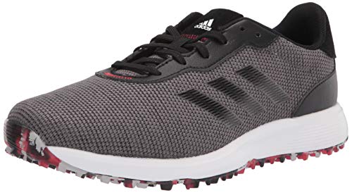 adidas mens Golf Shoe, Grey/Black/Scarlet, 9.5 US