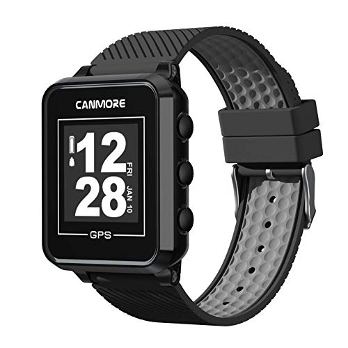 CANMORE TW353 Golf GPS Watch for Men and Women, High Contrast LCD Display, Free Update Over 40,000 Preloaded Courses Worldwide, Lightweight Essential Golf Accessory for Golfers, Black
