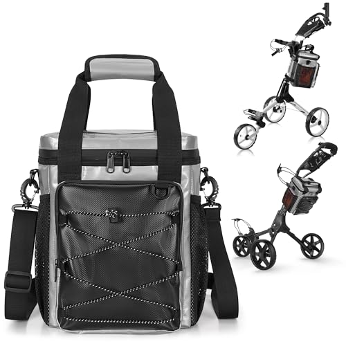 PGmoon Insulated Golf Cart Cooler, 12-Can Leakproof Soft Cooler Bag Suitable for Golf Push Cart