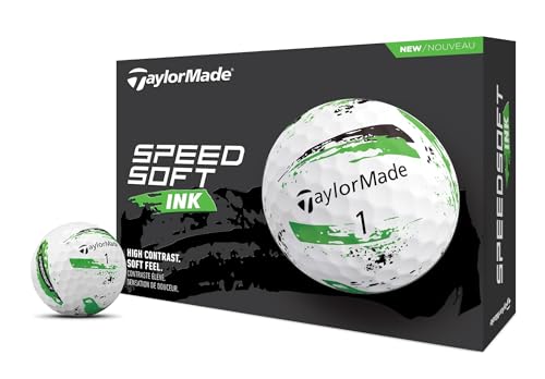 TaylorMade Golf SpeedSoft Ink Golf Balls Green One Dozen
